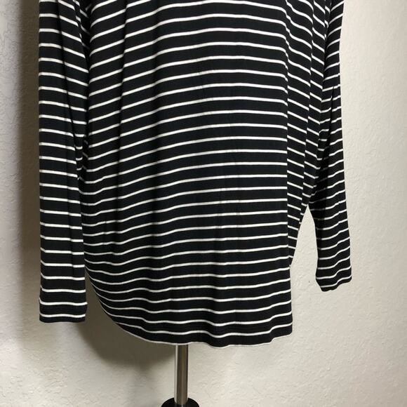 Cabi black white striped jersey knit top size Small #4005 - Picture 10 of 12